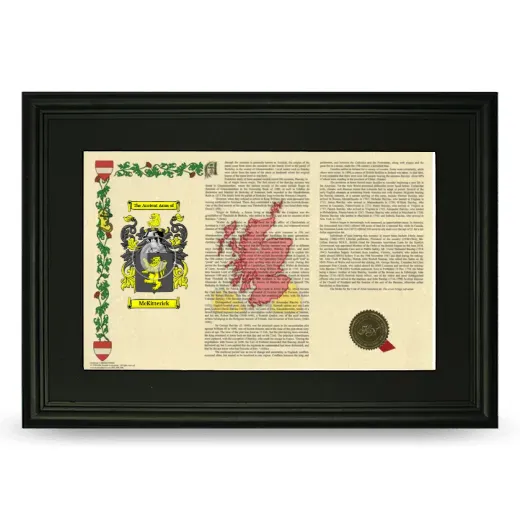 McKitterick Deluxe Armorial Landscape Framed- Black