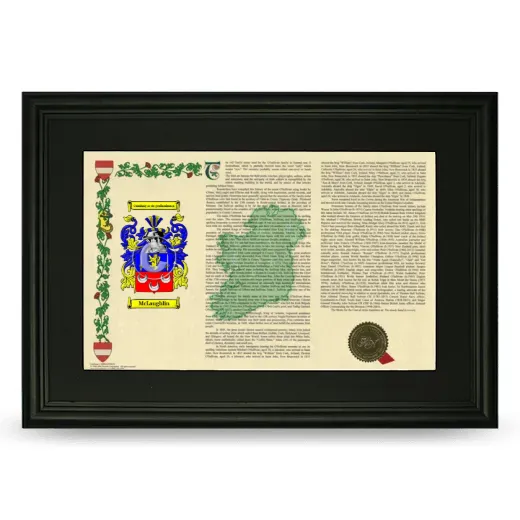 McLaughlin Deluxe Armorial Landscape Framed- Black