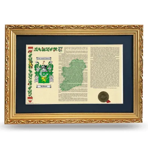 McManis Deluxe Armorial Landscape Framed - Gold