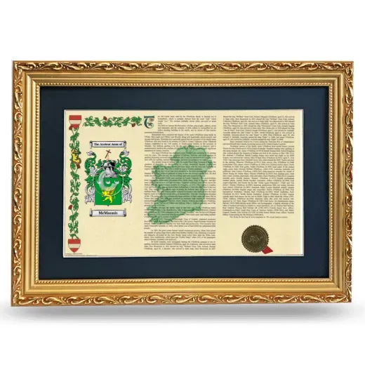 McMannis Deluxe Armorial Landscape Framed - Gold