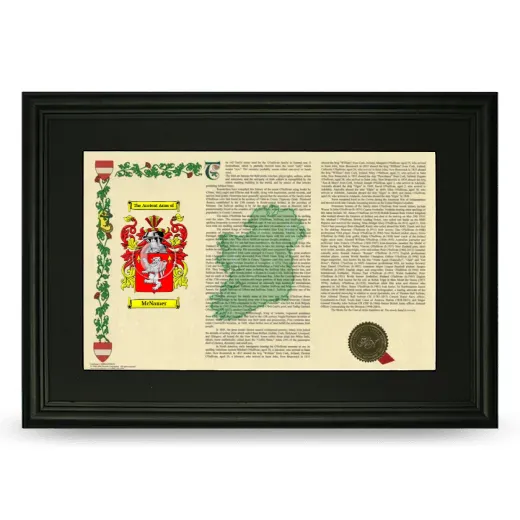 McNamer Deluxe Armorial Landscape Framed- Black