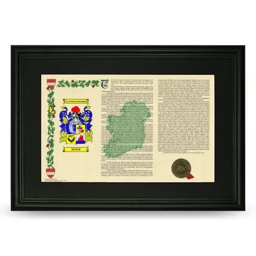 McNeil Deluxe Armorial Landscape Framed- Black