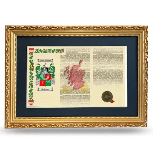 McQueary Deluxe Armorial Landscape Framed - Gold