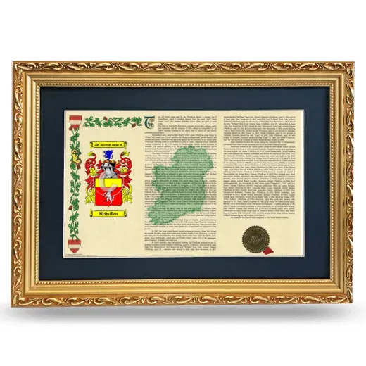 McQuillan Deluxe Armorial Landscape Framed - Gold