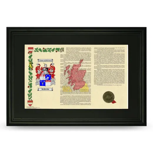 McRitchie Deluxe Armorial Landscape Framed- Black