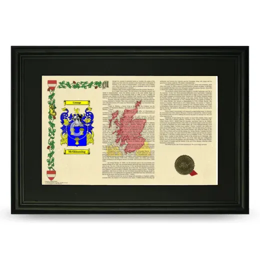 McSkimming Deluxe Armorial Landscape Framed- Black
