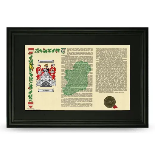 McTigue Deluxe Armorial Landscape Framed- Black