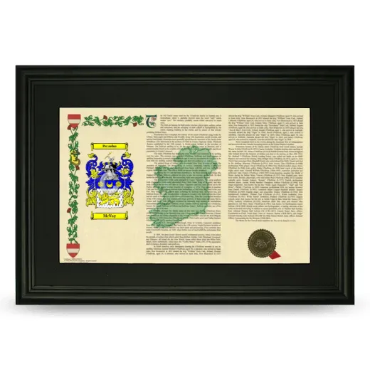 McVay Deluxe Armorial Landscape Framed- Black
