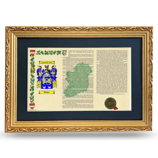 Meaker Deluxe Armorial Landscape Framed - Gold