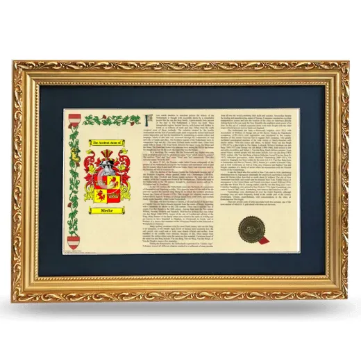 Meche Deluxe Armorial Landscape Framed - Gold
