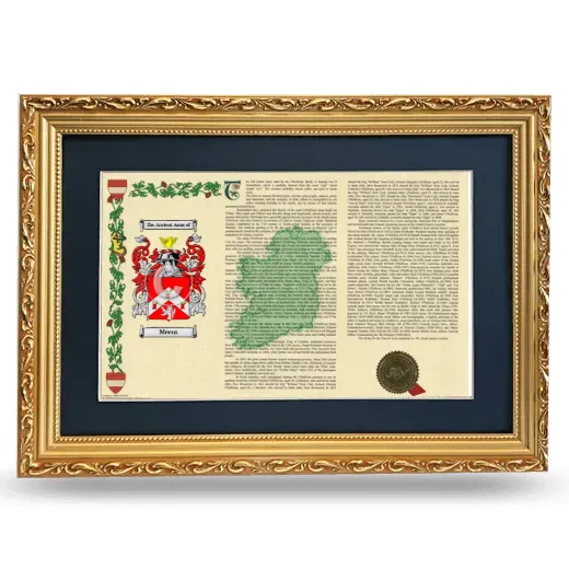 Meens Deluxe Armorial Landscape Framed - Gold