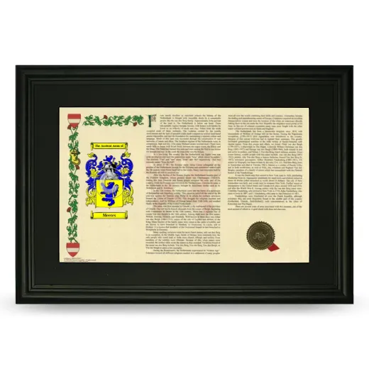 Meeres Deluxe Armorial Landscape Framed- Black