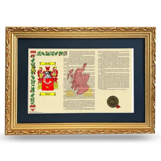 Megul Deluxe Armorial Landscape Framed - Gold