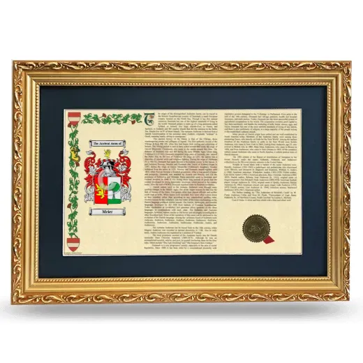 Meier Deluxe Armorial Landscape Framed - Gold