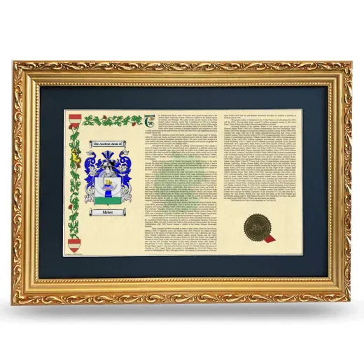 Meier Deluxe Armorial Landscape Framed - Gold