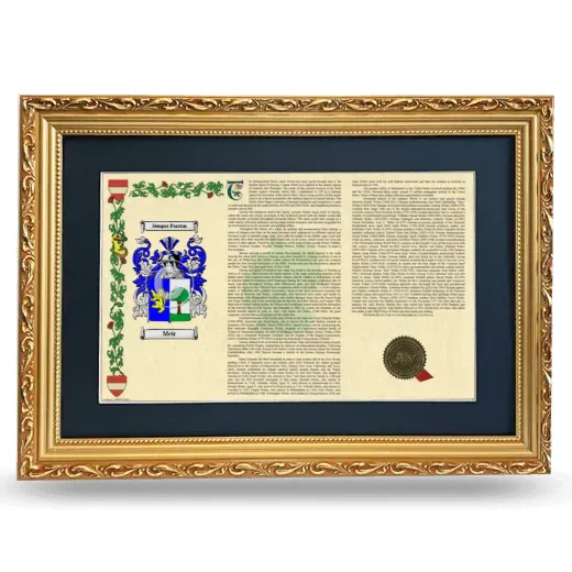 Meir Deluxe Armorial Landscape Framed - Gold