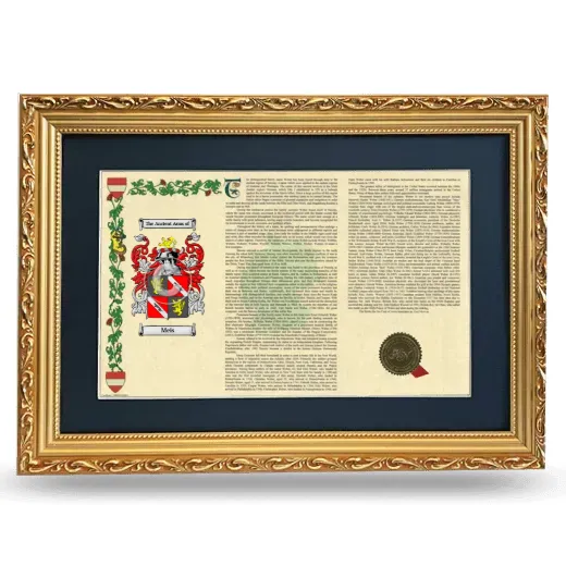 Meis Deluxe Armorial Landscape Framed - Gold