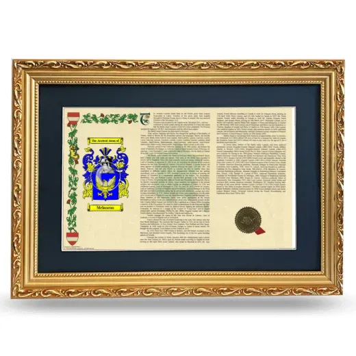 Melancon Deluxe Armorial Landscape Framed - Gold
