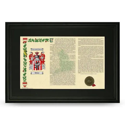 Melans Deluxe Armorial Landscape Framed- Black