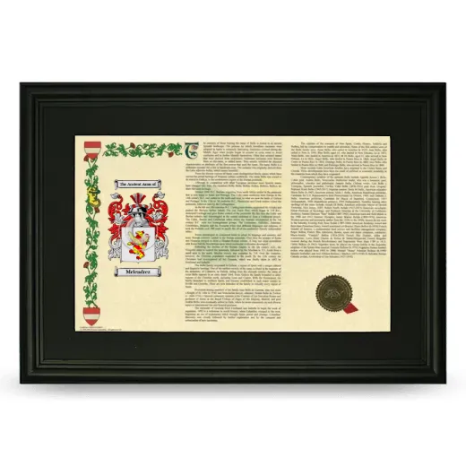 Melendrez Deluxe Armorial Landscape Framed- Black