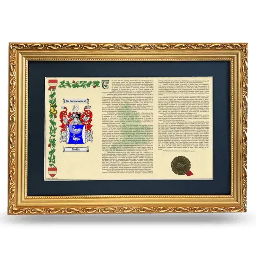 Mellis Deluxe Armorial Landscape Framed - Gold