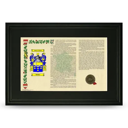 Mellon Deluxe Armorial Landscape Framed- Black