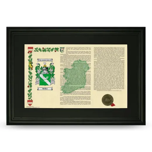 Mellon Deluxe Armorial Landscape Framed- Black