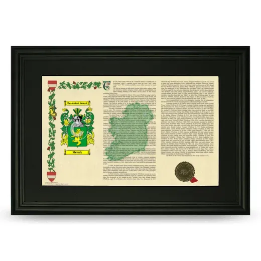 Melody Deluxe Armorial Landscape Framed- Black