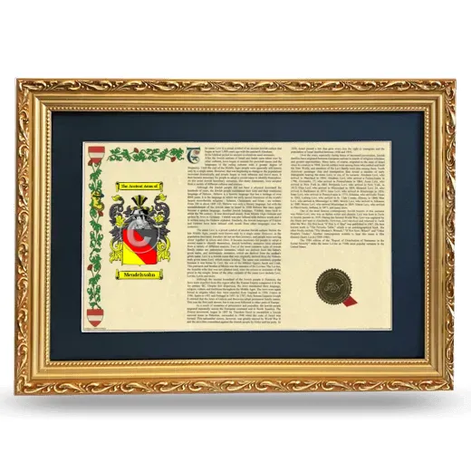 Mendelssohn Deluxe Armorial Landscape Framed - Gold