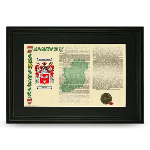 Menon Deluxe Armorial Landscape Framed- Black