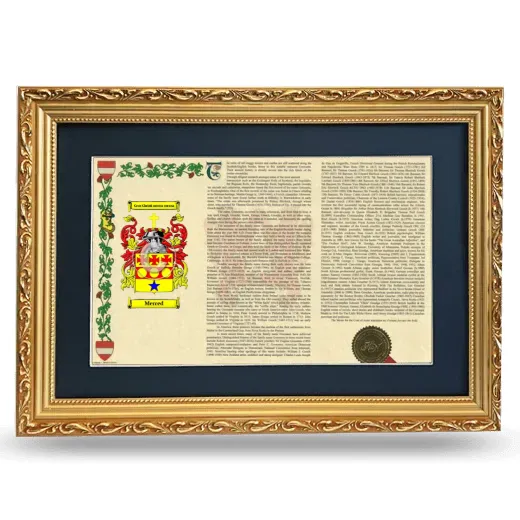 Merced Deluxe Armorial Landscape Framed - Gold