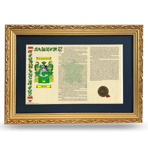 Merced Deluxe Armorial Landscape Framed - Gold