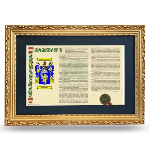 Meredith Deluxe Armorial Landscape Framed - Gold