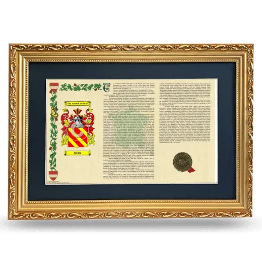 Meric Deluxe Armorial Landscape Framed - Gold