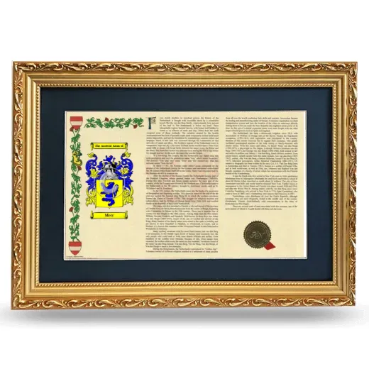 Merr Deluxe Armorial Landscape Framed - Gold