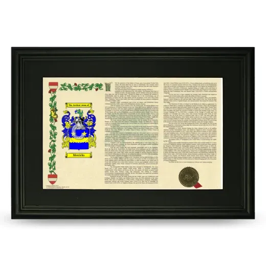 Merricks Deluxe Armorial Landscape Framed- Black