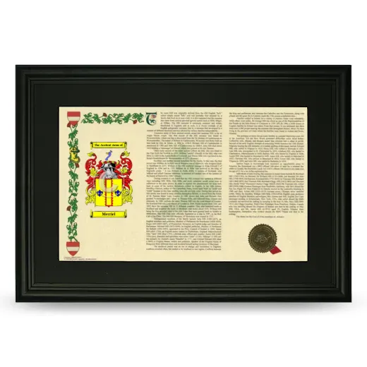 Merriel Deluxe Armorial Landscape Framed- Black