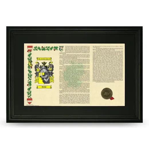 Meske Deluxe Armorial Landscape Framed- Black