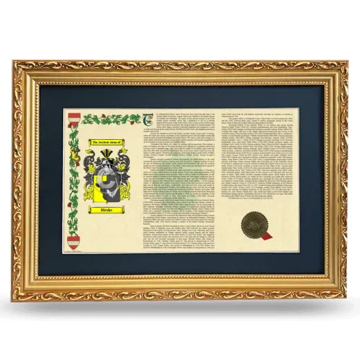 Meske Deluxe Armorial Landscape Framed - Gold