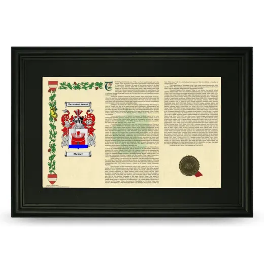 Messer Deluxe Armorial Landscape Framed- Black