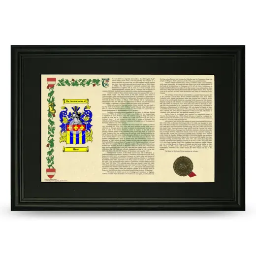 Mew Deluxe Armorial Landscape Framed- Black