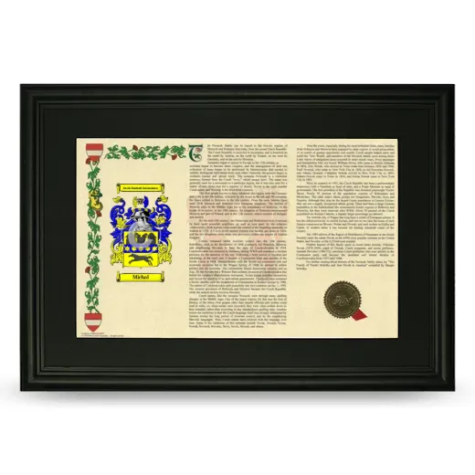 Michal Deluxe Armorial Landscape Framed- Black