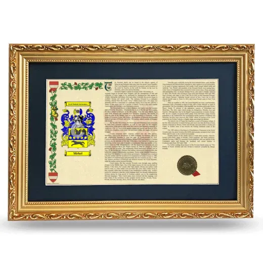 Michal Deluxe Armorial Landscape Framed - Gold