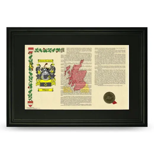 Midgone Deluxe Armorial Landscape Framed- Black