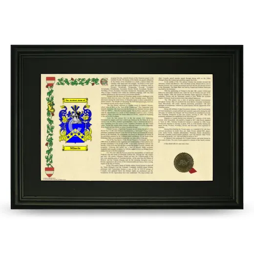 Mihaela Deluxe Armorial Landscape Framed- Black