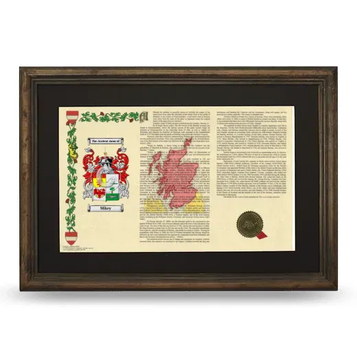 Mikey Deluxe Armorial Landscape Framed - Brown