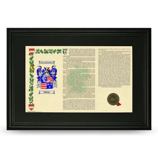 Mikulas Deluxe Armorial Landscape Framed- Black