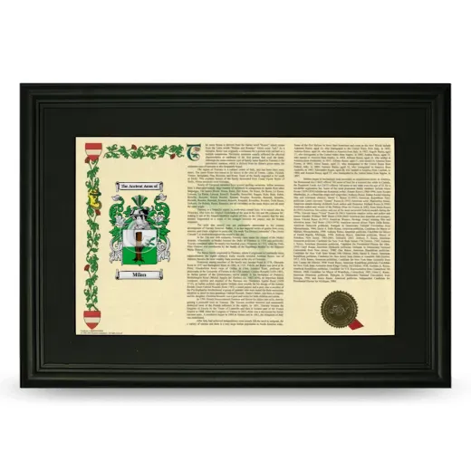 Milan Deluxe Armorial Landscape Framed- Black
