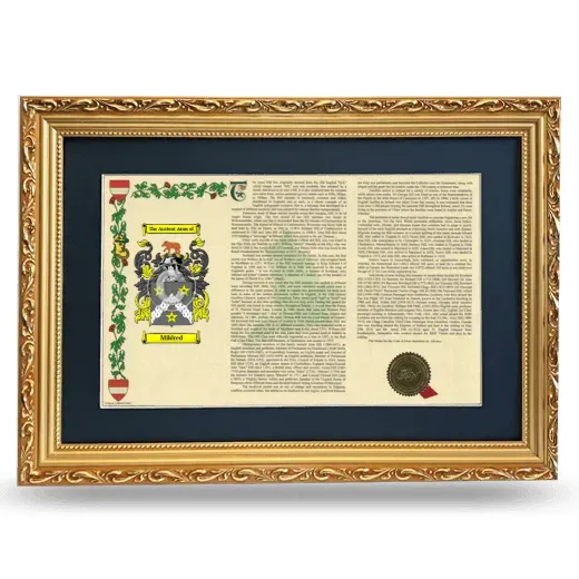 Mildred Deluxe Armorial Landscape Framed - Gold