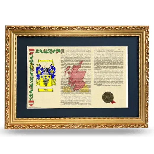 Milin Deluxe Armorial Landscape Framed - Gold